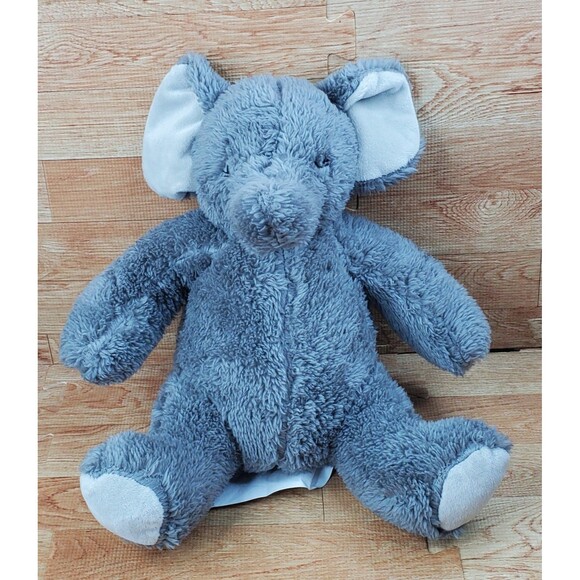 Silver One Elephant Gray Sleeping Eyes 11" Plush Stuffed Animal - Picture 1 of 5